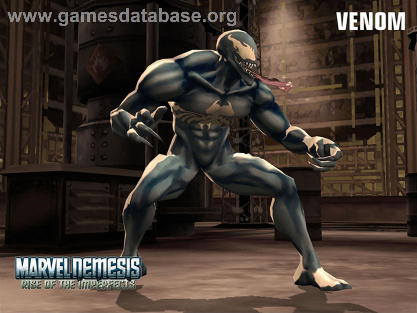 Marvel Nemesis: Rise of the Imperfects - Microsoft Xbox - Artwork - Title Screen