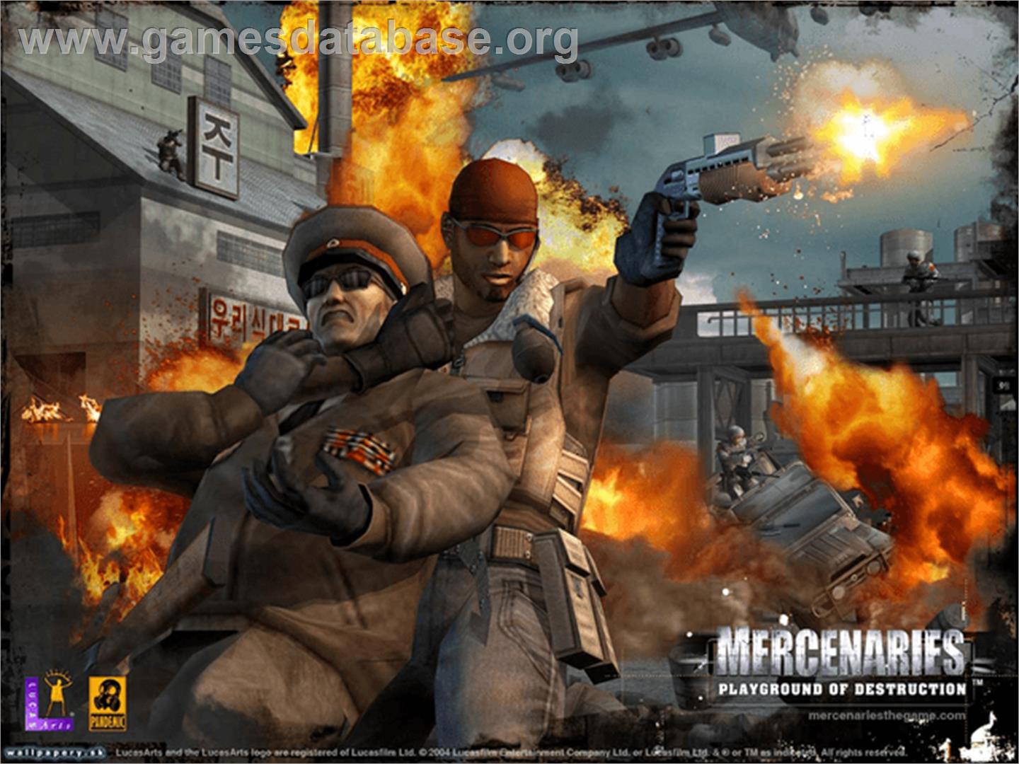 Mercenaries: Playground of Destruction - Microsoft Xbox - Artwork - Title Screen