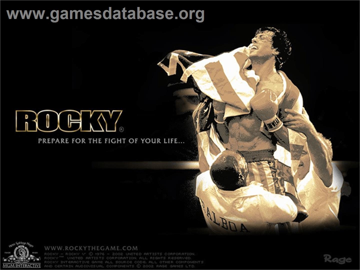 Rocky: Legends - Microsoft Xbox - Artwork - Title Screen