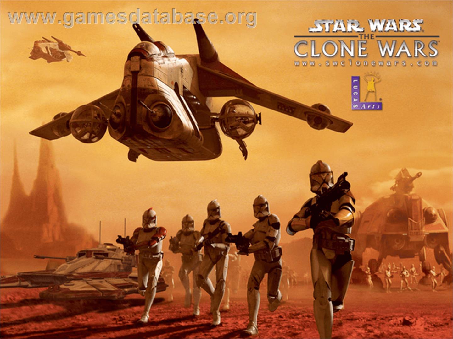 Star Wars: The Clone Wars - Microsoft Xbox - Artwork - Title Screen
