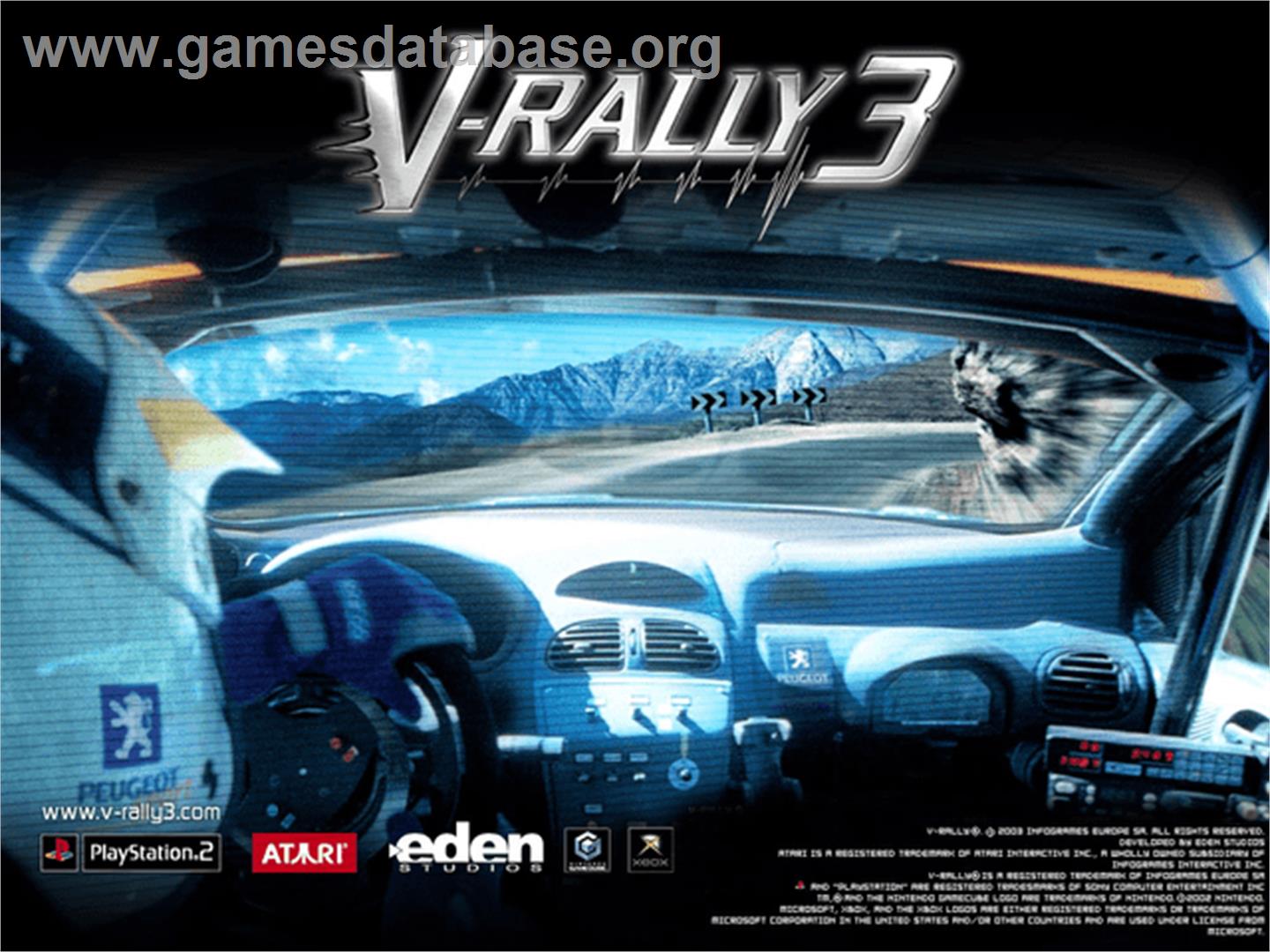 V-Rally 3 - Microsoft Xbox - Artwork - Title Screen