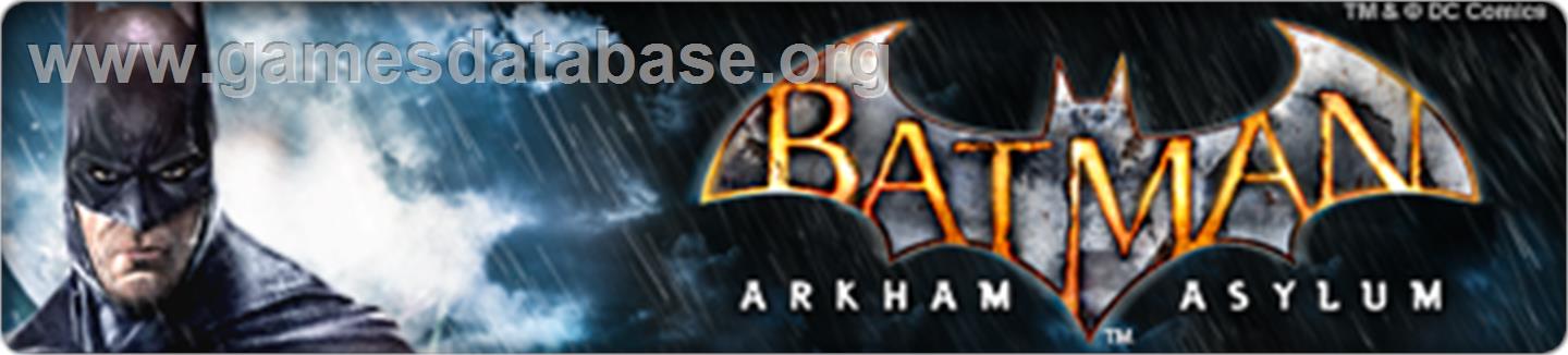 Batman: Arkham Asylum - Microsoft Xbox 360 - Artwork - Banner