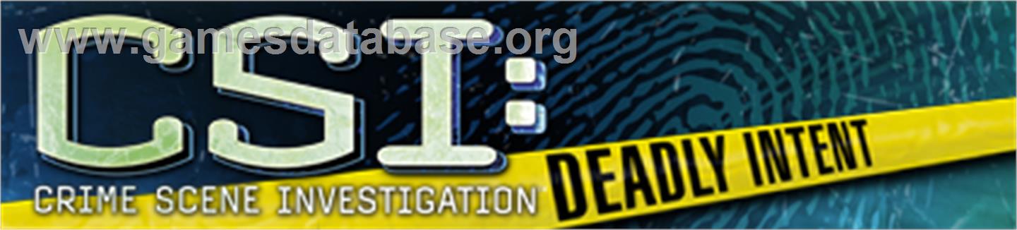 CSI: Deadly Intent - Microsoft Xbox 360 - Artwork - Banner
