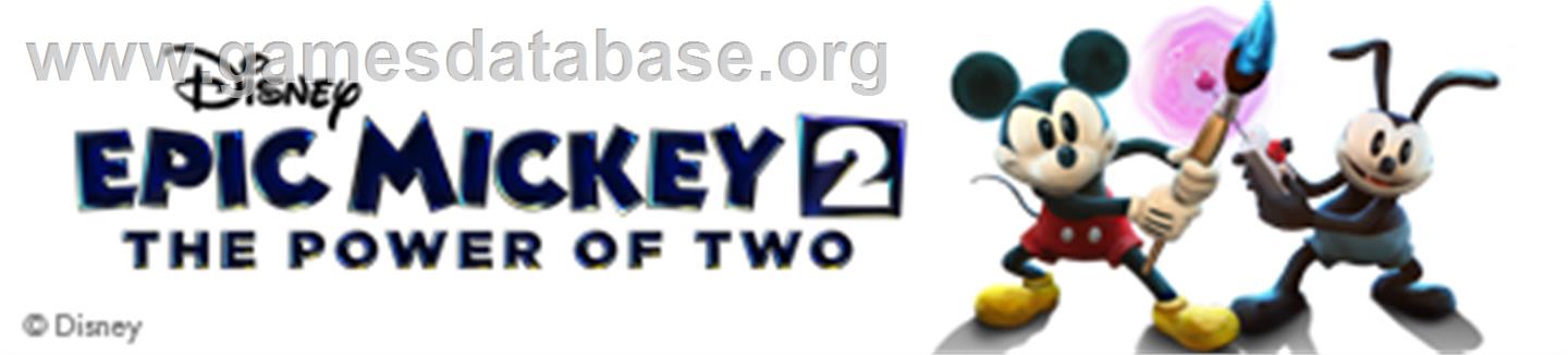 Disney Epic Mickey 2: The Power of Two - Microsoft Xbox 360 - Artwork - Banner