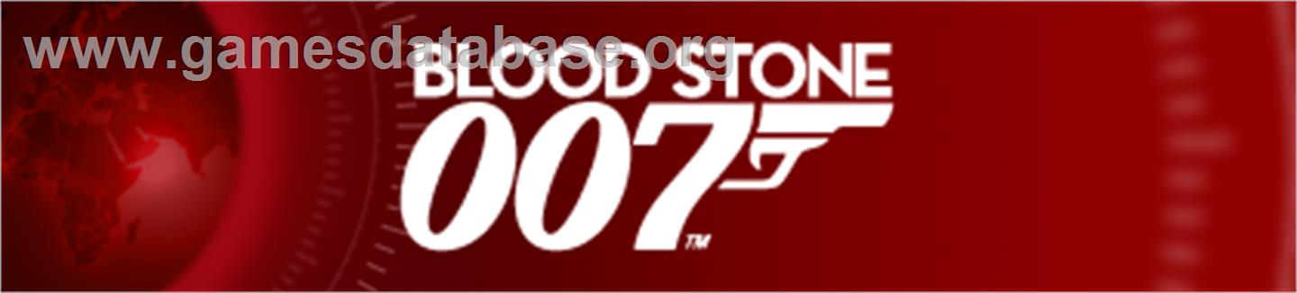 James Bond 007: Blood Stone - Microsoft Xbox 360 - Artwork - Banner
