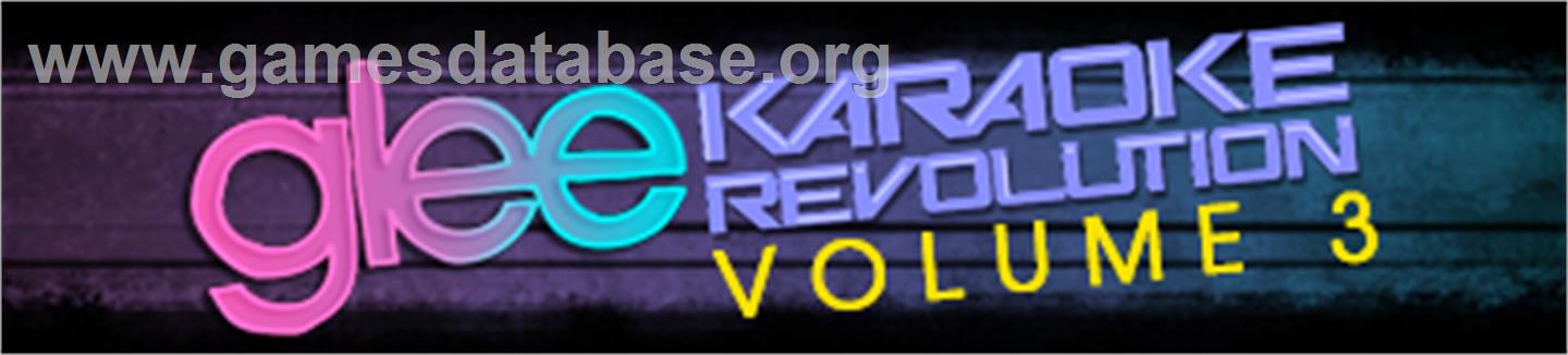 Karaoke Revolution Glee:  Volume 3 - Microsoft Xbox 360 - Artwork - Banner