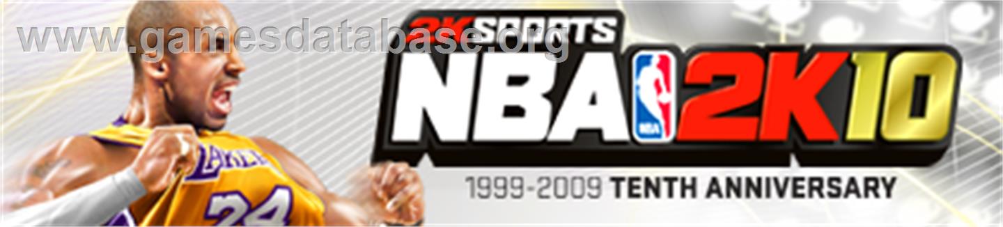 NBA 2K10 - Microsoft Xbox 360 - Artwork - Banner