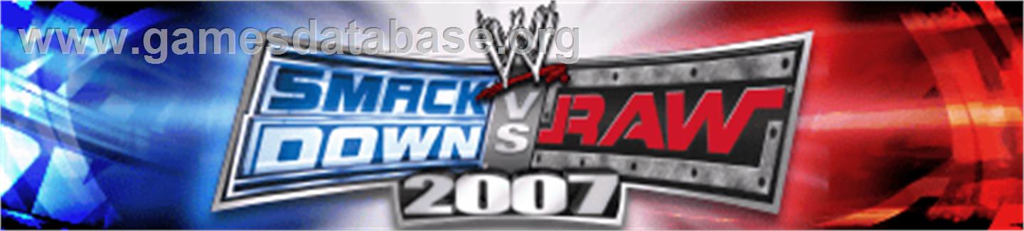 Smackdown vs RAW 2007 - Microsoft Xbox 360 - Artwork - Banner