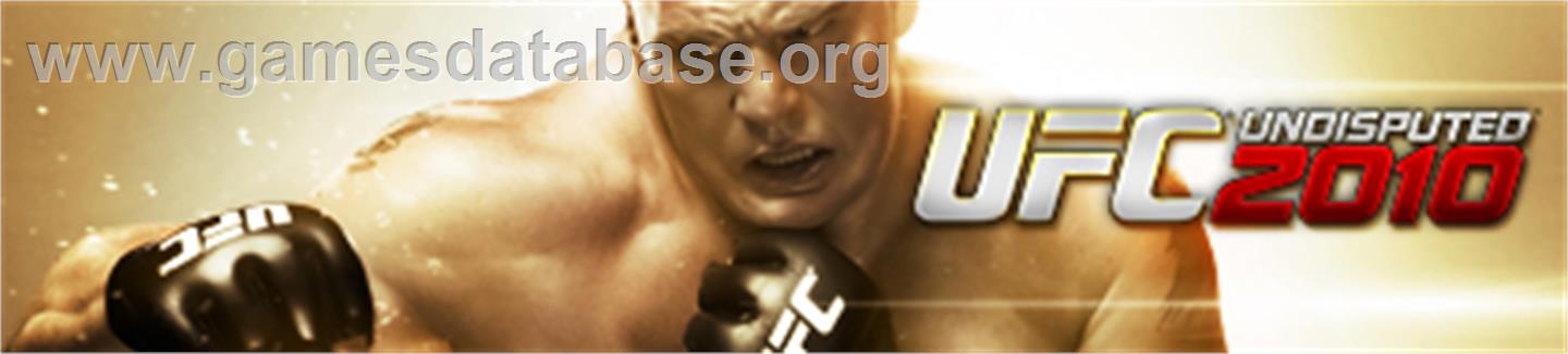 UFC Undisputed 2010 - Microsoft Xbox 360 - Artwork - Banner