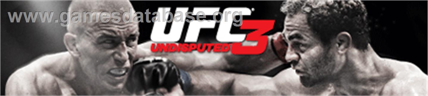 UFC Undisputed 3 - Microsoft Xbox 360 - Artwork - Banner