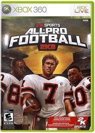 Box cover for All Pro Football 2K8 on the Microsoft Xbox 360.