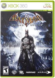 Box cover for Batman: Arkham Asylum on the Microsoft Xbox 360.