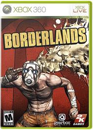 Box cover for Borderlands on the Microsoft Xbox 360.