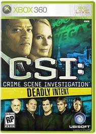 Box cover for CSI: Deadly Intent on the Microsoft Xbox 360.
