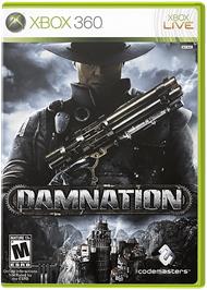 Box cover for Damnation on the Microsoft Xbox 360.