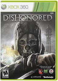Box cover for Dishonored on the Microsoft Xbox 360.
