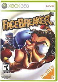 Box cover for FaceBreaker on the Microsoft Xbox 360.