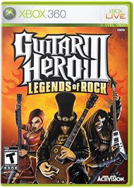 Box cover for Guitar Hero III on the Microsoft Xbox 360.
