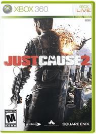 Box cover for Just Cause 2 on the Microsoft Xbox 360.