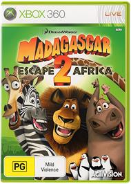 Box cover for Madagascar 2 on the Microsoft Xbox 360.