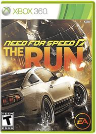 Box cover for NEED FOR SPEED THE RUN on the Microsoft Xbox 360.