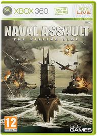 Box cover for Naval Assault on the Microsoft Xbox 360.
