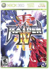 Box cover for Raiden IV on the Microsoft Xbox 360.