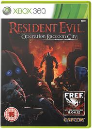 Box cover for Resident Evil Operation Raccoon City on the Microsoft Xbox 360.