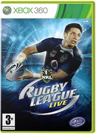 Box cover for Rugby League Live on the Microsoft Xbox 360.