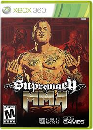 Box cover for Supremacy MMA on the Microsoft Xbox 360.
