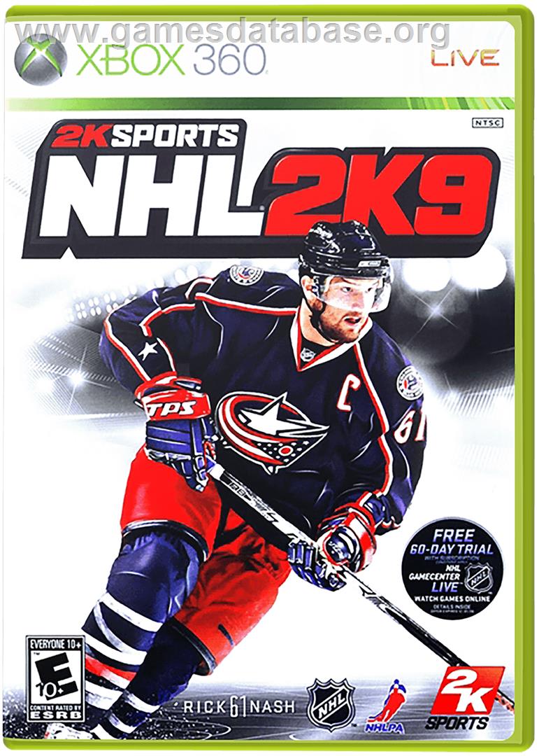 NHL 2K9 - Microsoft Xbox 360 - Artwork - Box