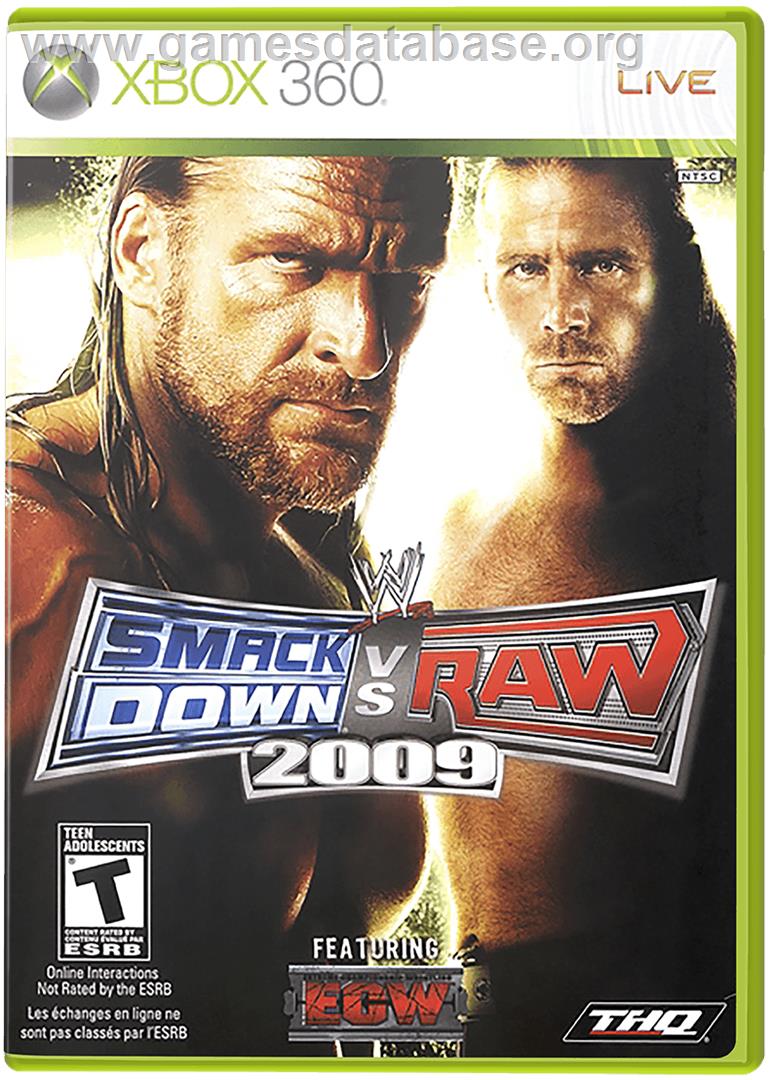 SmackDown vs. RAW 2009 - Microsoft Xbox 360 - Artwork - Box