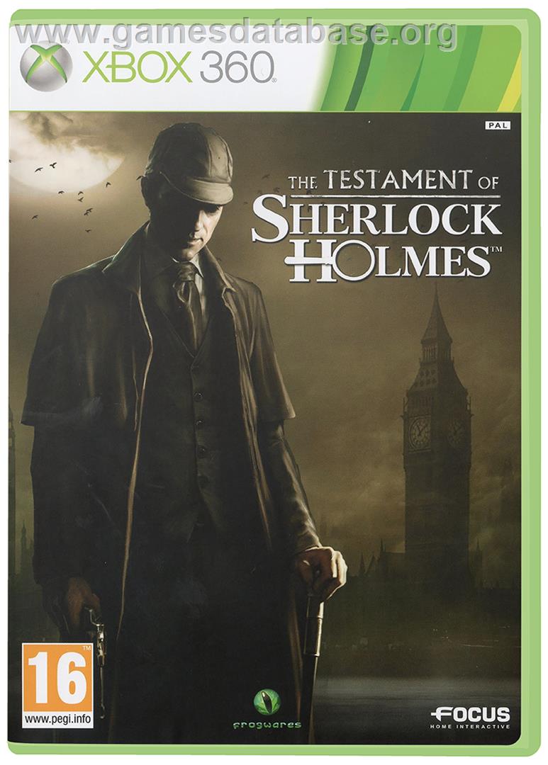 Testament of Sherlock Holmes - Microsoft Xbox 360 - Artwork - Box