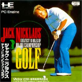 Box cover for Jack Nicklaus' Greatest 18 Holes of Major Championship Golf on the NEC PC Engine.