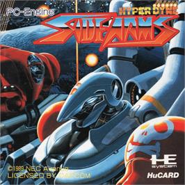 Box cover for Side Arms Hyper Dyne on the NEC PC Engine.
