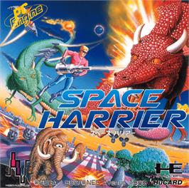 Box cover for Space Harrier on the NEC PC Engine.