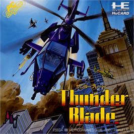 Box cover for ThunderBlade on the NEC PC Engine.