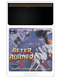 Cartridge artwork for After Burner II on the NEC PC Engine.