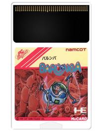 Cartridge artwork for Barunba on the NEC PC Engine.