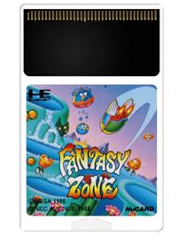 Cartridge artwork for Fantasy Zone on the NEC PC Engine.