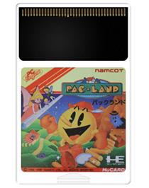 Cartridge artwork for Pac-Land on the NEC PC Engine.