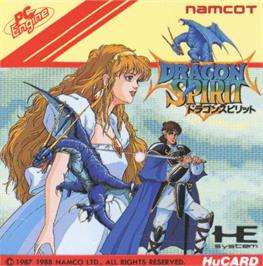 Top of cartridge artwork for Dragon Spirit: The New Legend on the NEC PC Engine.