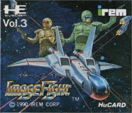 Top of cartridge artwork for Image Fight on the NEC PC Engine.
