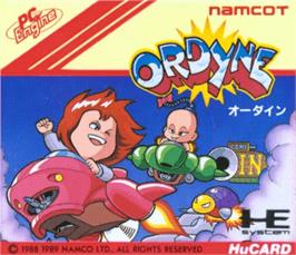 Top of cartridge artwork for Ordyne on the NEC PC Engine.