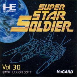Top of cartridge artwork for Super Star Soldier on the NEC PC Engine.