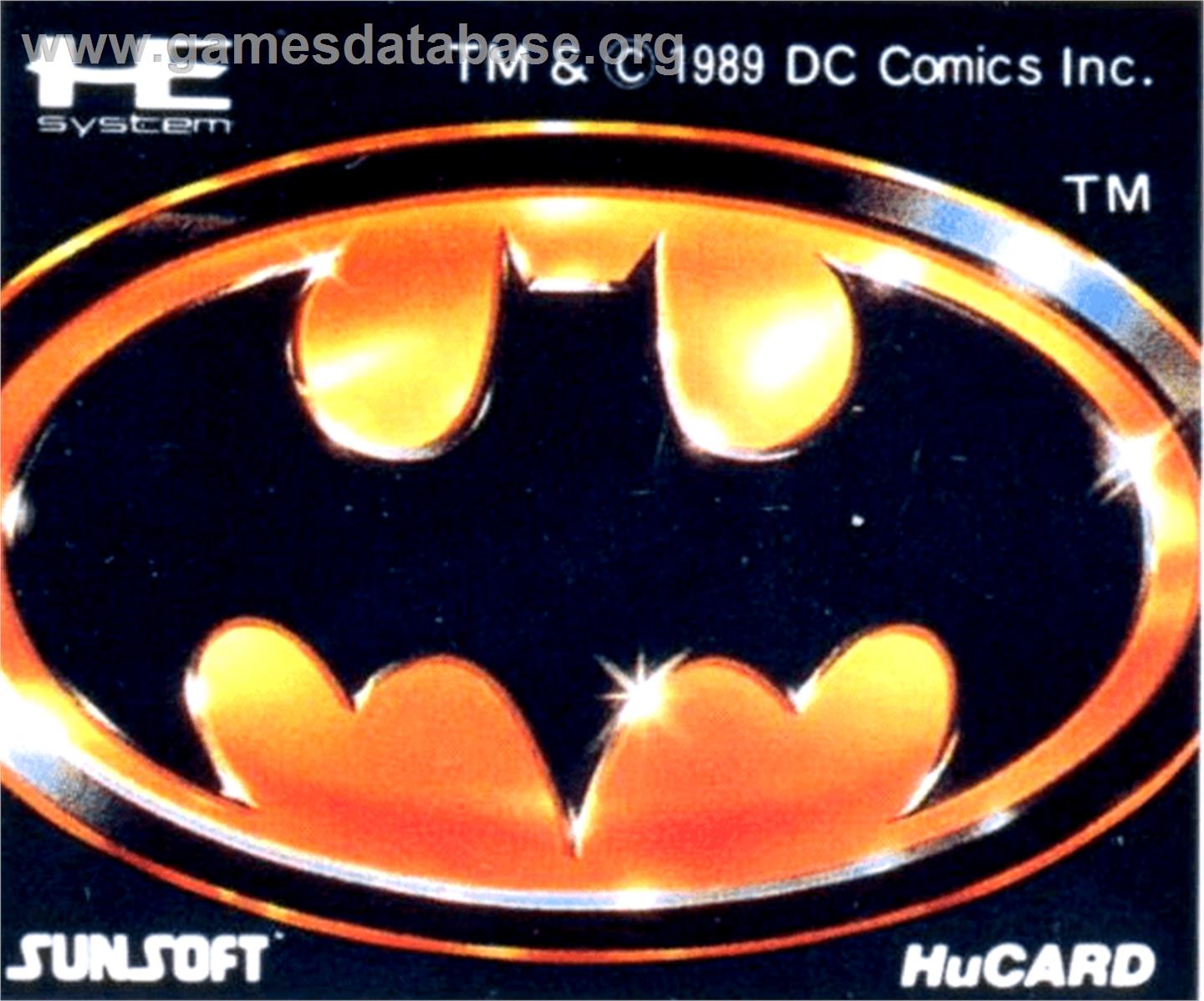 Batman: The Video Game - NEC PC Engine - Artwork - Cartridge Top