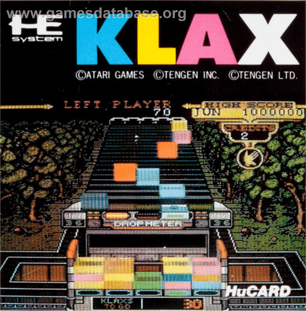 Klax - NEC PC Engine - Artwork - Cartridge Top