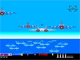 In game image of After Burner II on the NEC PC Engine.