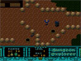 In game image of Dungeon Explorer on the NEC PC Engine.