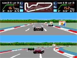 In game image of Final Lap Twin on the NEC PC Engine.